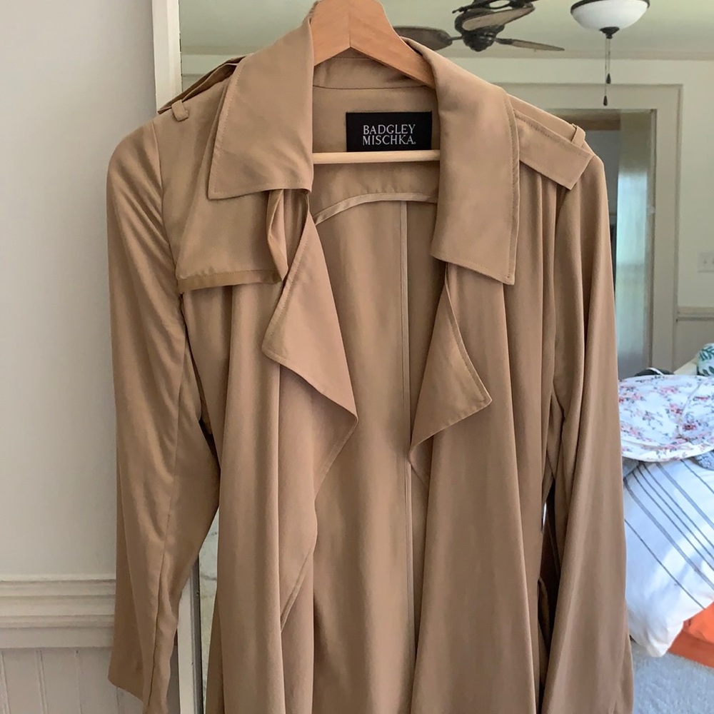 Badgley Mischka Tan Trench Coat